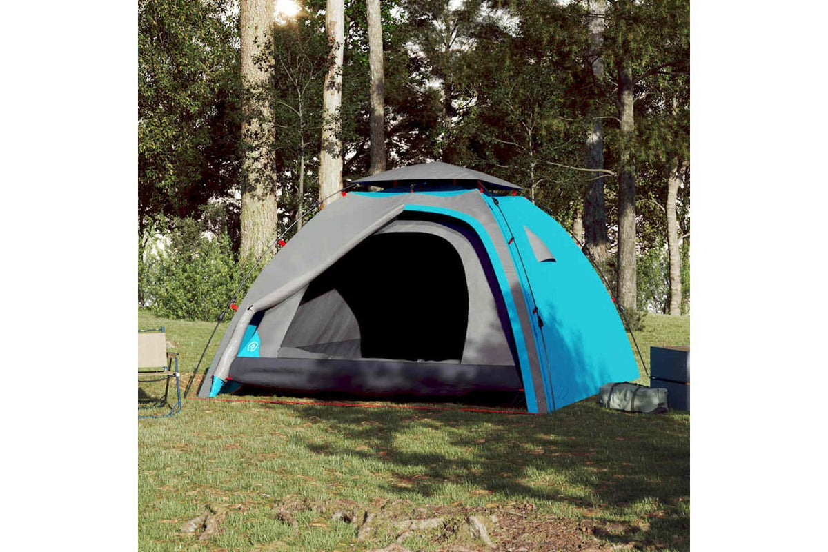 Vidaxl Camping Tent Dome 4-person Blue Quick Release-3