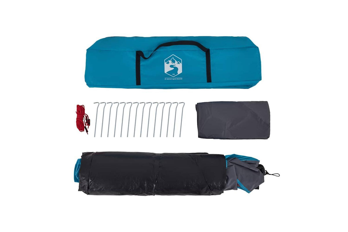 Vidaxl Camping Tent Dome 4-person Blue Quick Release-10