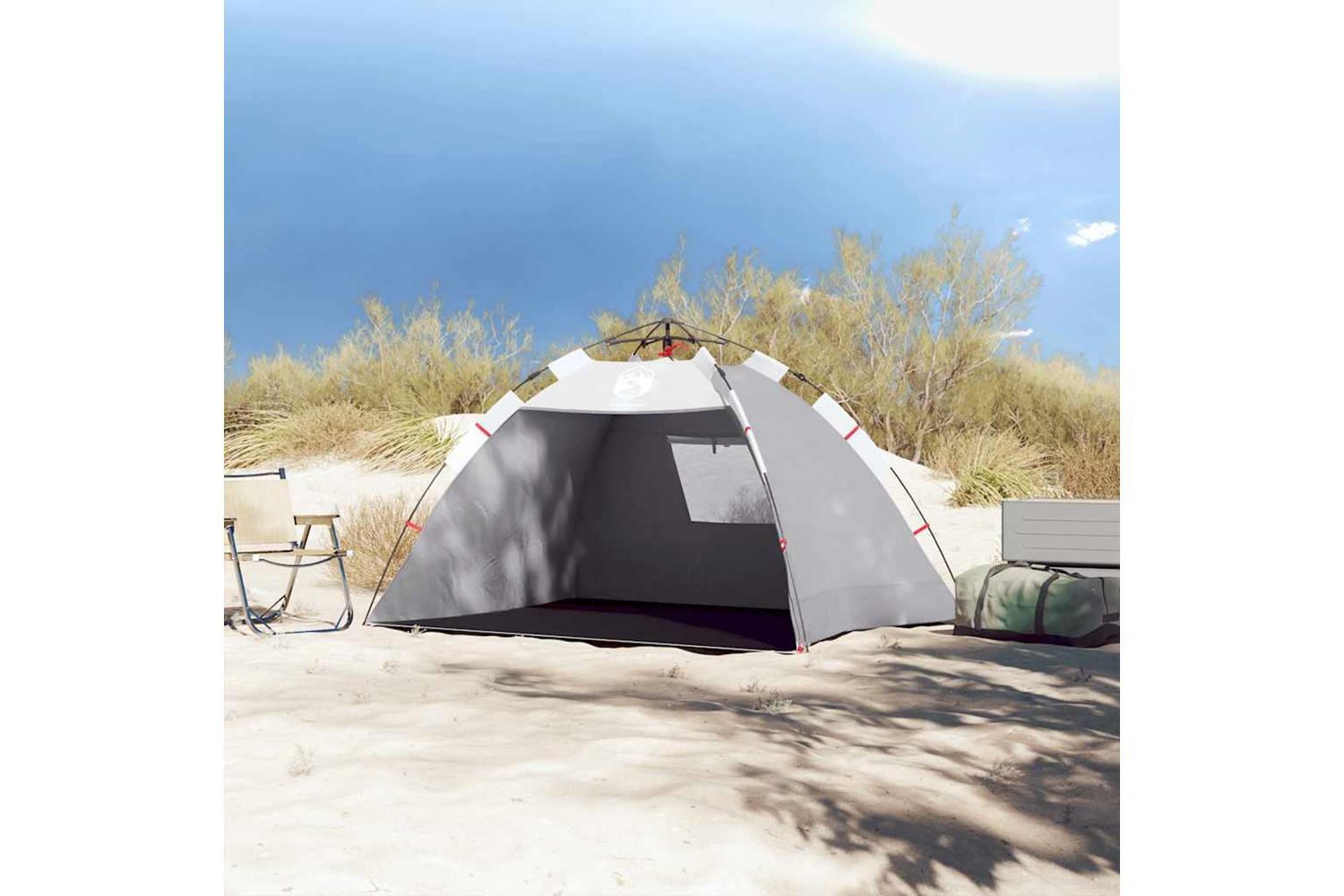 Vidaxl Beach Tent 2-person Grey Quick Release Waterproof-3