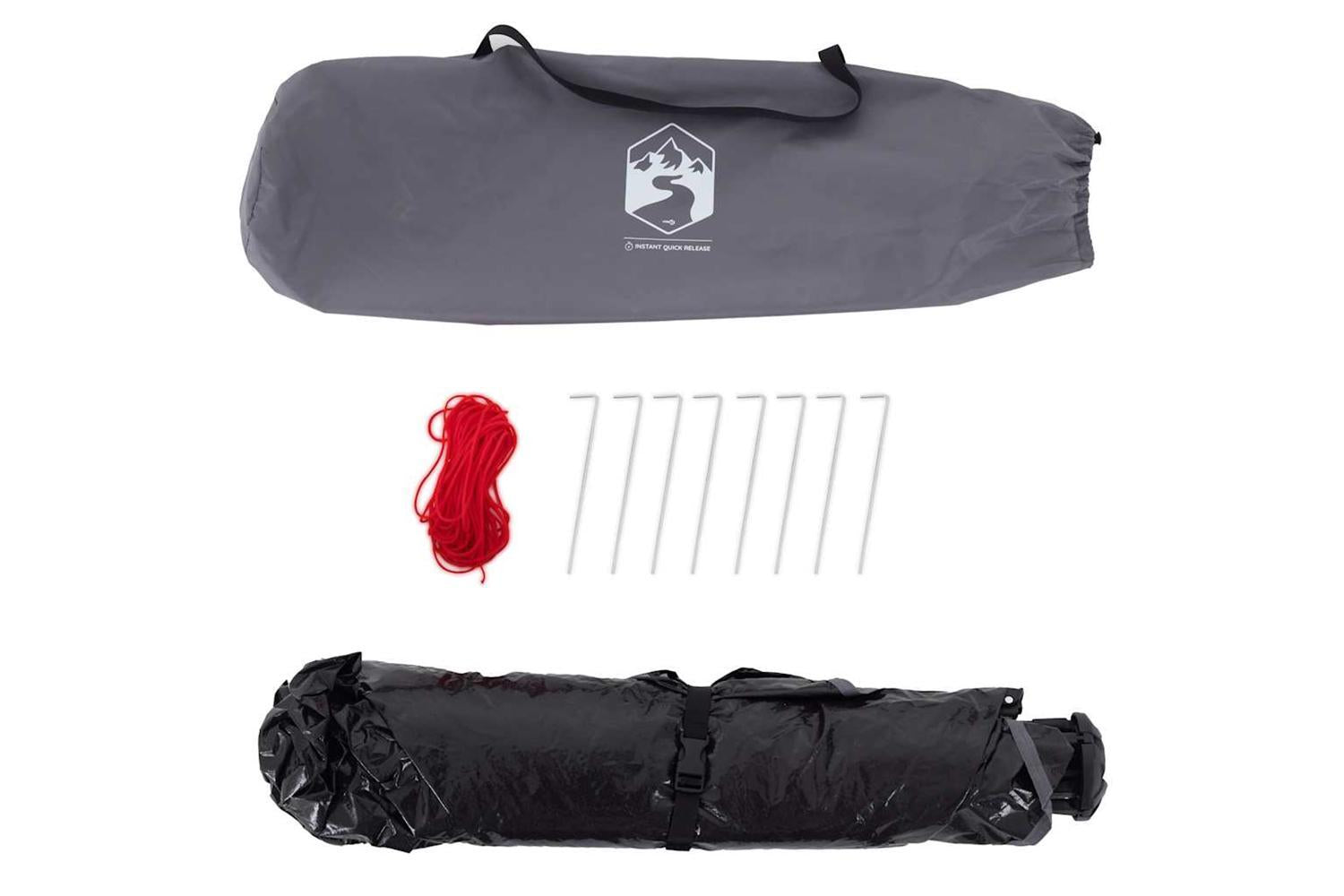 Vidaxl Beach Tent 2-person Grey Quick Release Waterproof-10