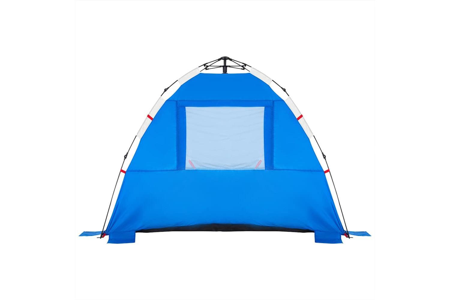 Vidaxl Beach Tent 3-person Azure Blue Quick Release Waterproof-8
