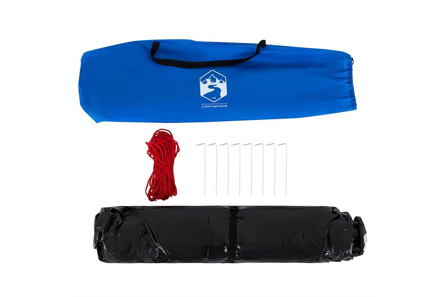 Vidaxl Beach Tent 3-person Azure Blue Quick Release Waterproof-10