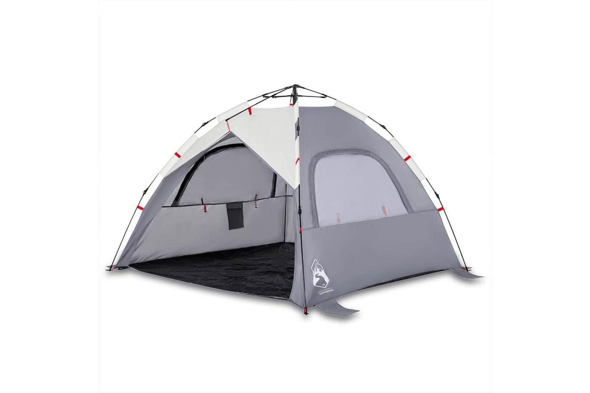 Vidaxl Beach Tent 3-person Grey Quick Release Waterproof-2