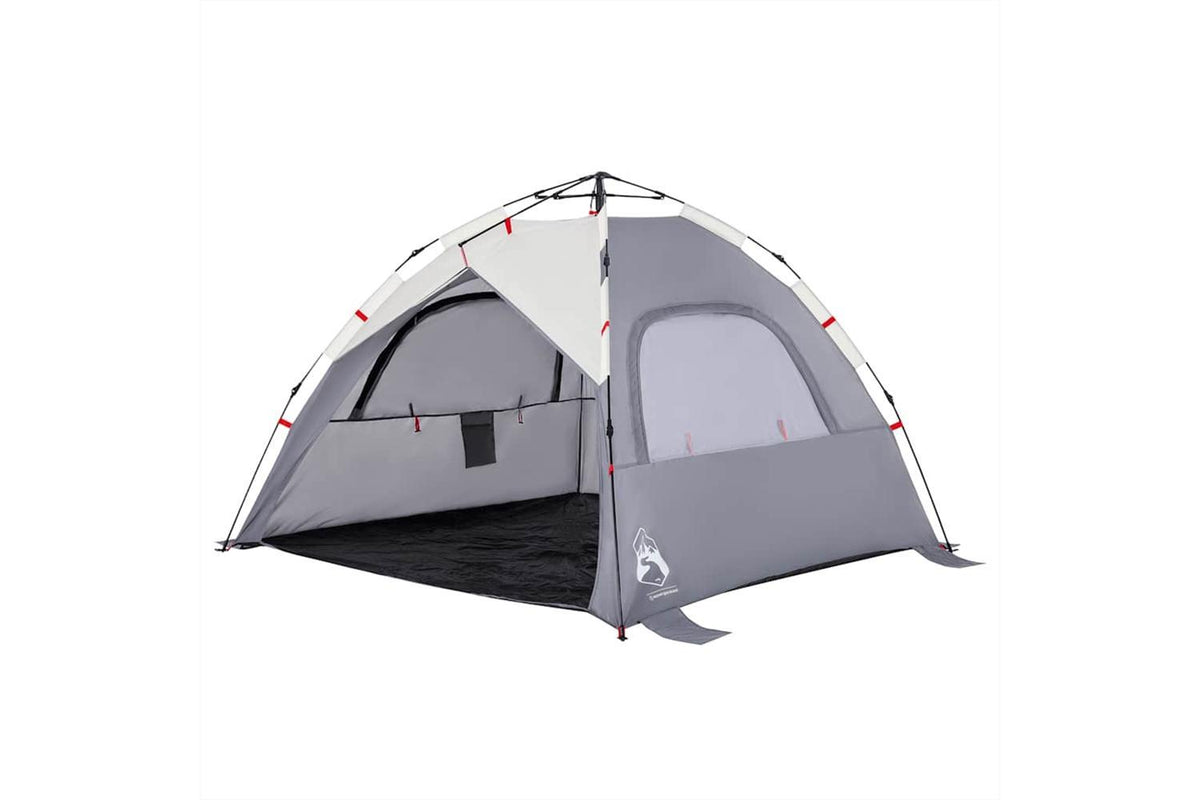 Vidaxl Beach Tent 3-person Grey Quick Release Waterproof-4