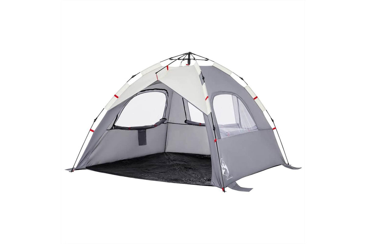 Vidaxl Beach Tent 3-person Grey Quick Release Waterproof-5