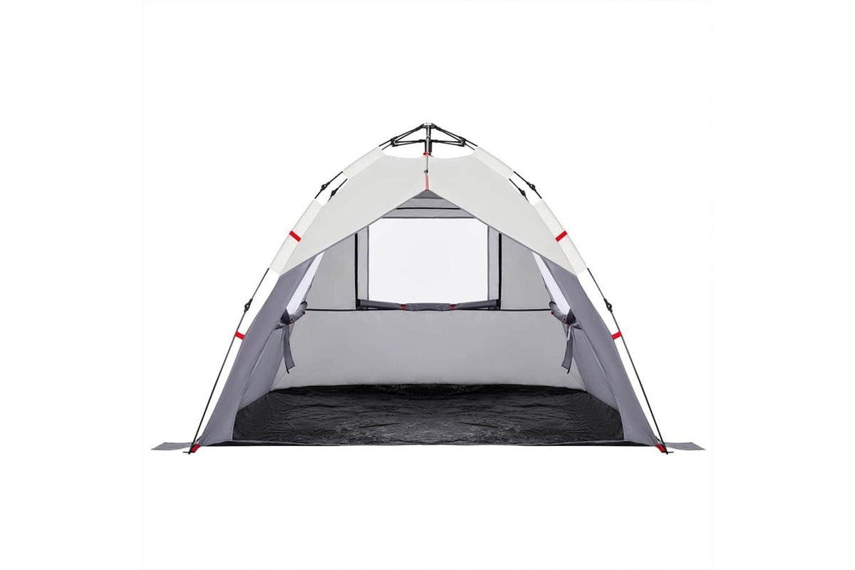 Vidaxl Beach Tent 3-person Grey Quick Release Waterproof-7