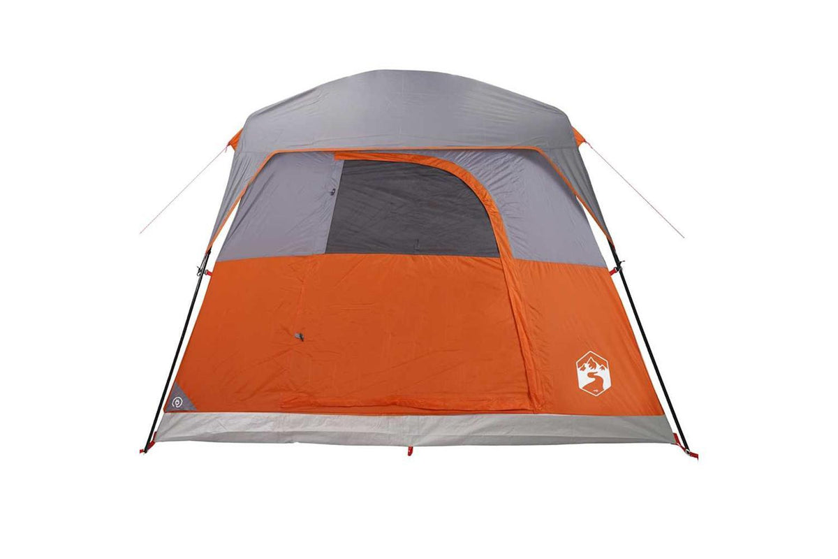 Vidaxl Camping Tent Cabin 4-person Orange Waterproof-6