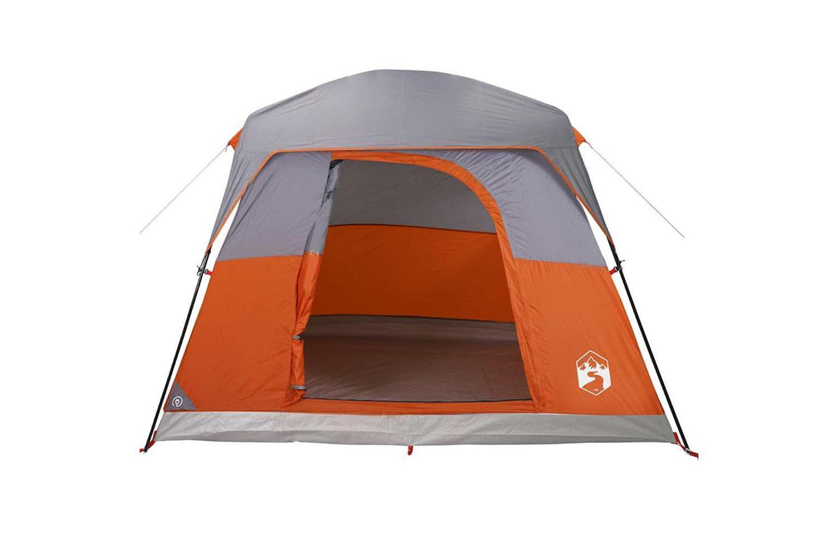 Vidaxl Camping Tent Cabin 4-person Orange Waterproof-7