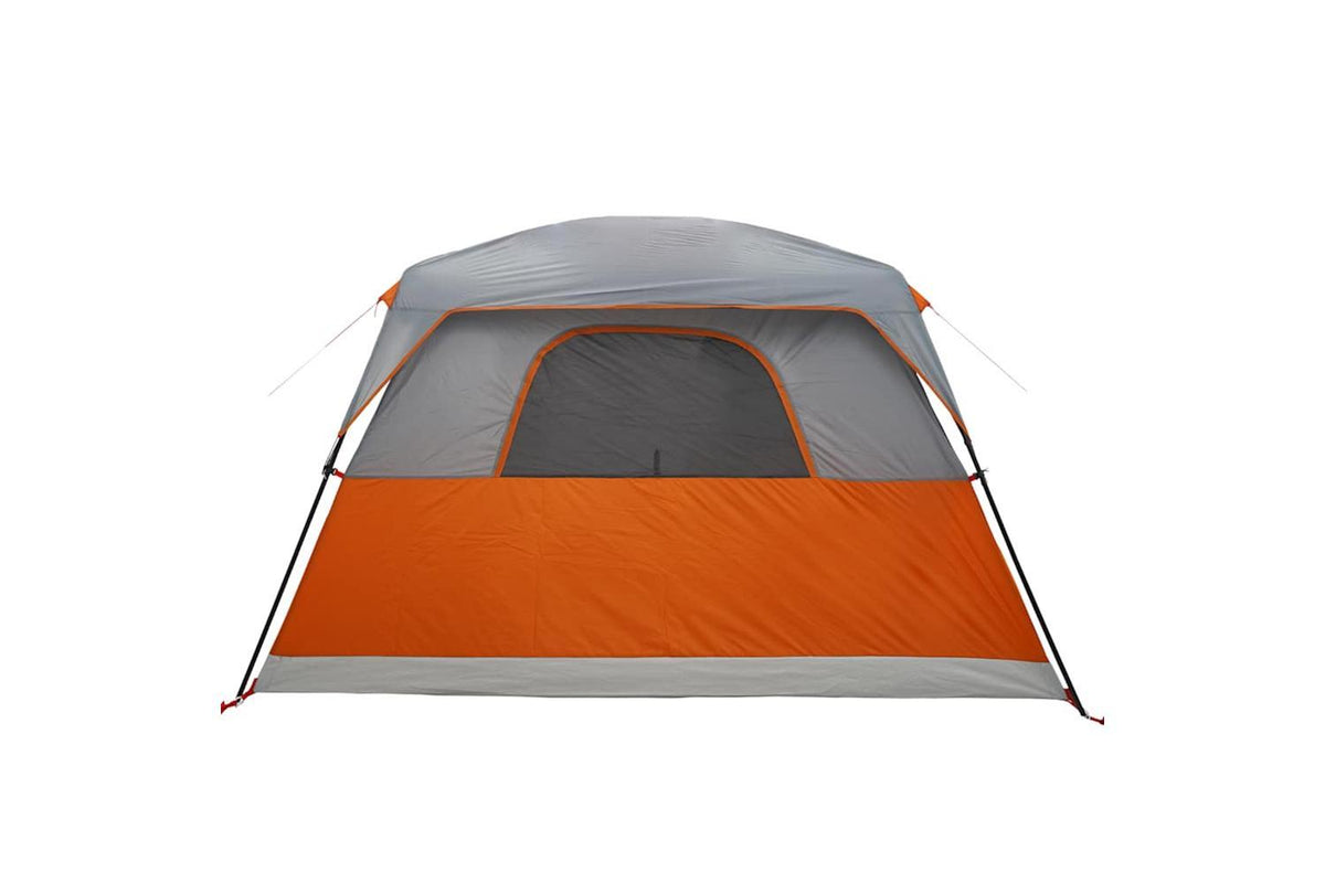 Vidaxl Camping Tent Cabin 4-person Orange Waterproof-8