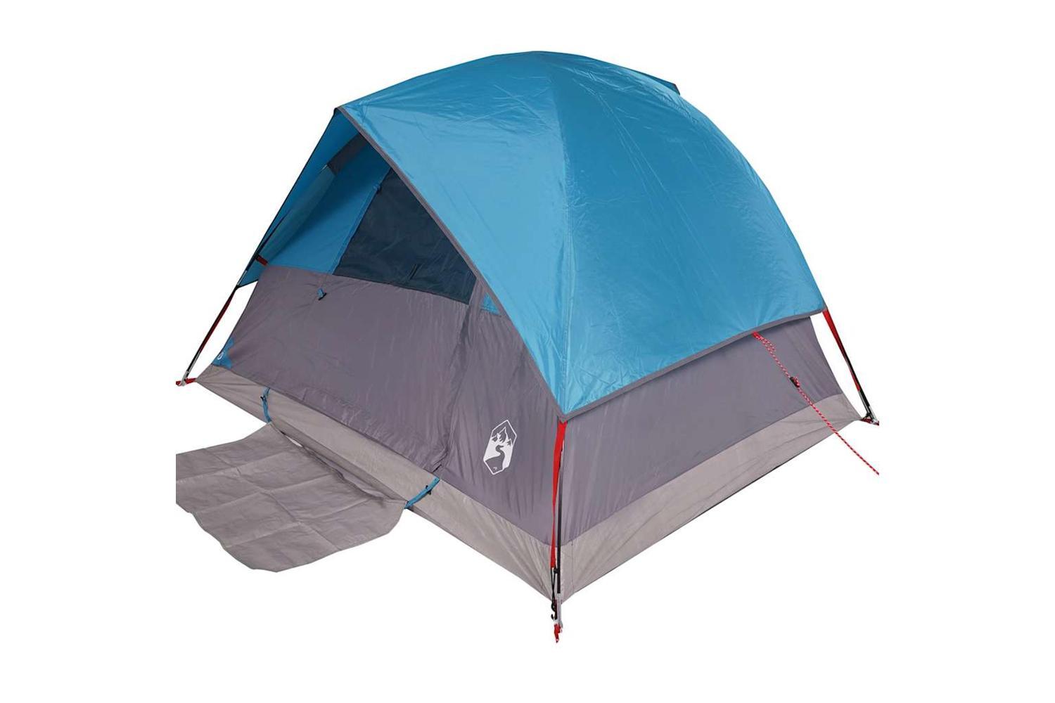 Vidaxl Camping Tent Dome 3-person Blue Waterproof-3
