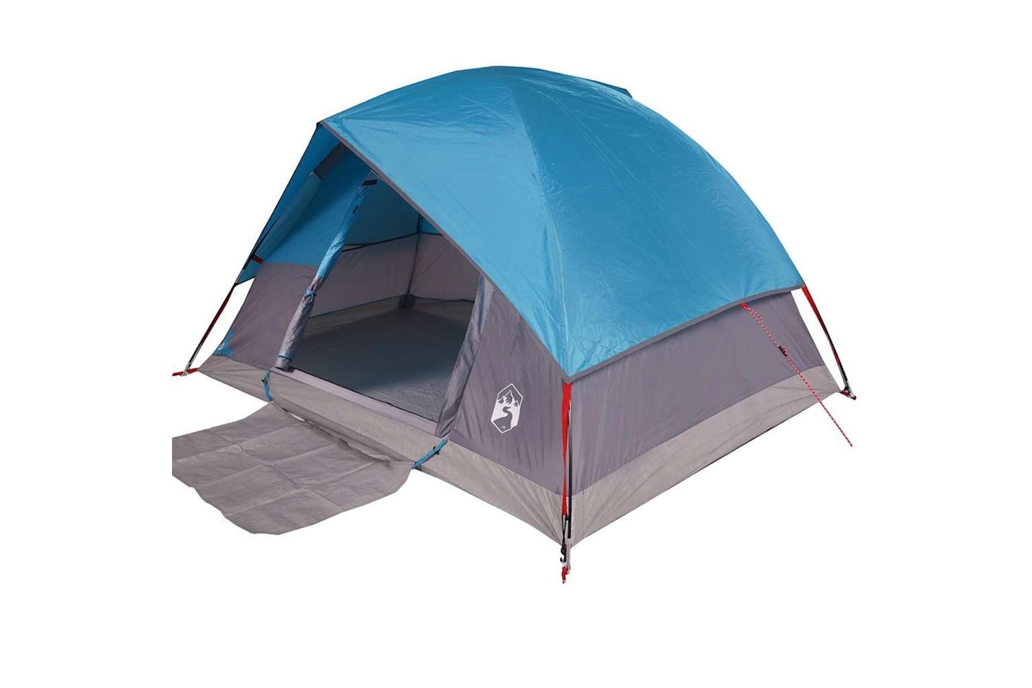 Vidaxl Camping Tent Dome 3-person Blue Waterproof-5