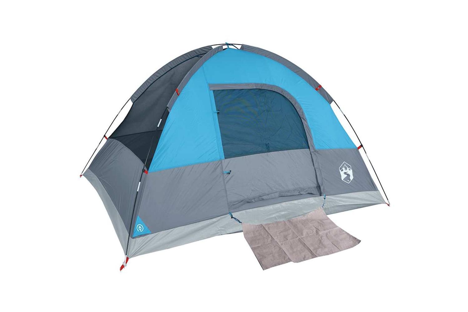Vidaxl Camping Tent Dome 3-person Blue Waterproof-6