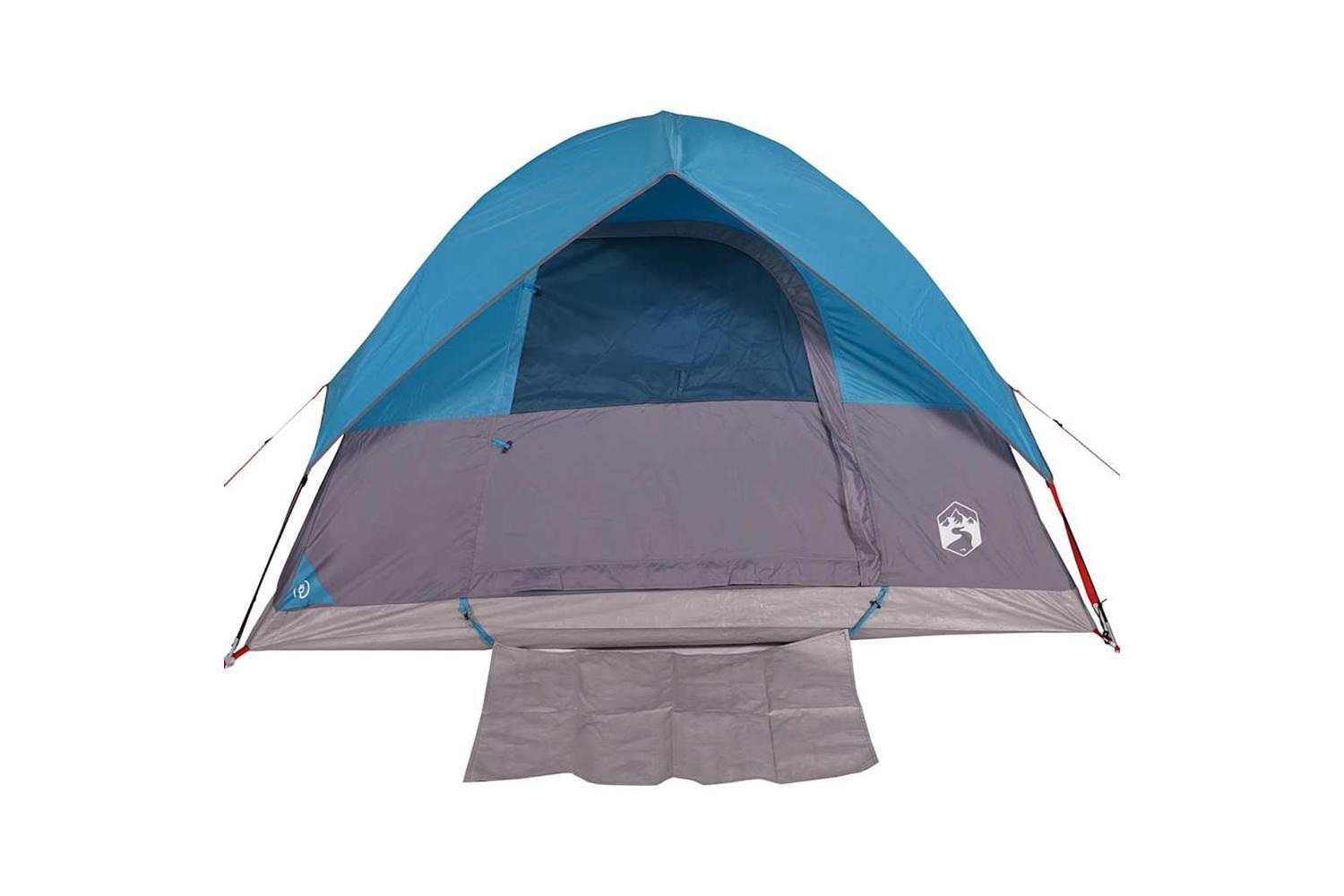 Vidaxl Camping Tent Dome 3-person Blue Waterproof-8