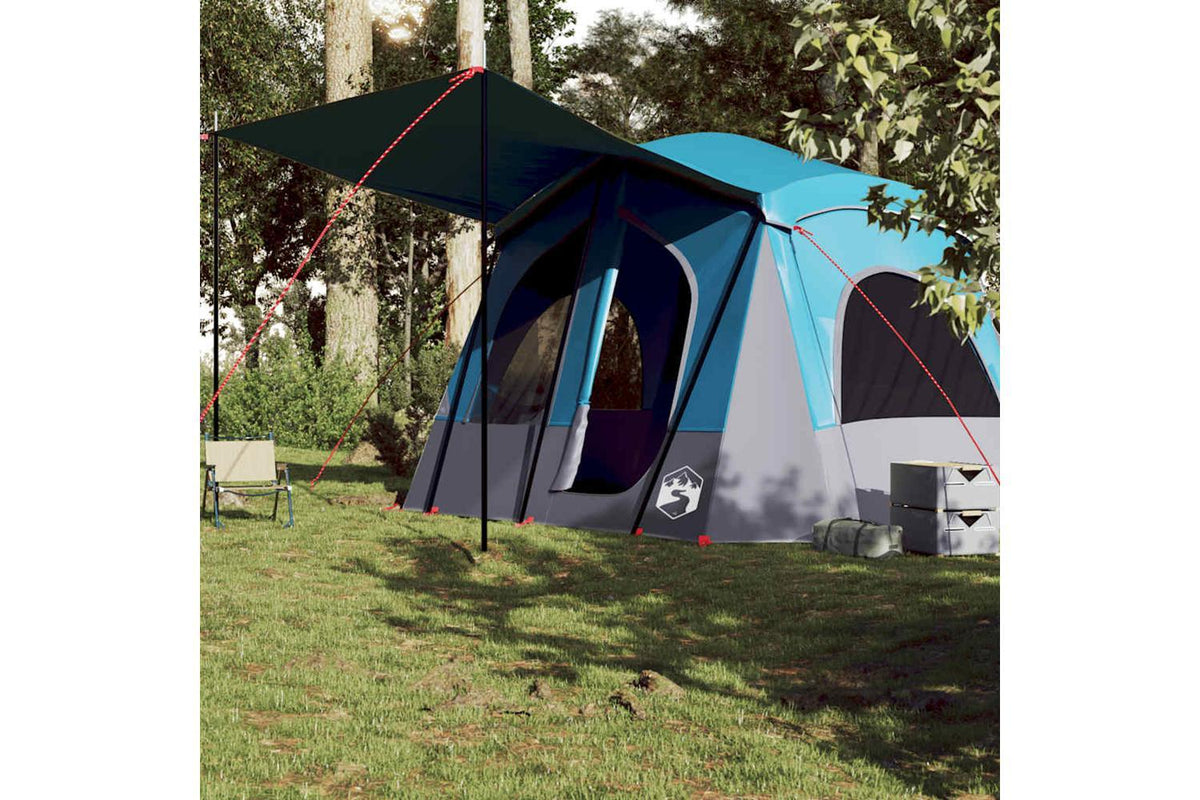 Vidaxl Camping Tent Cabin 5-person Blue Waterproof-4