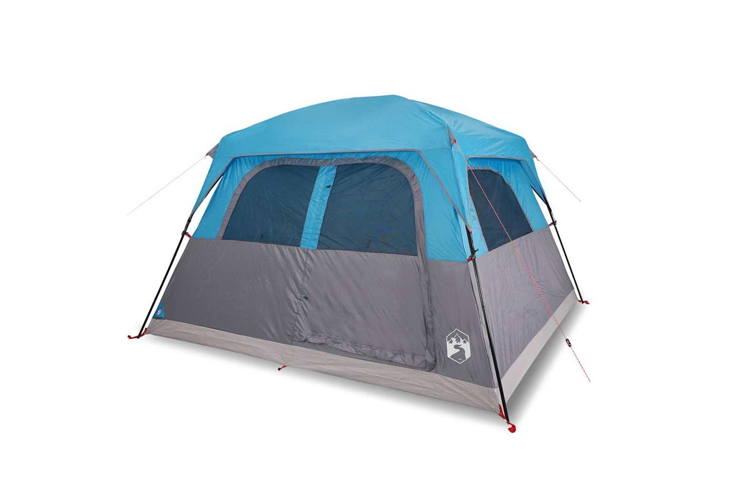 Vidaxl Family Tent Cabin 6-person Blue Waterproof
