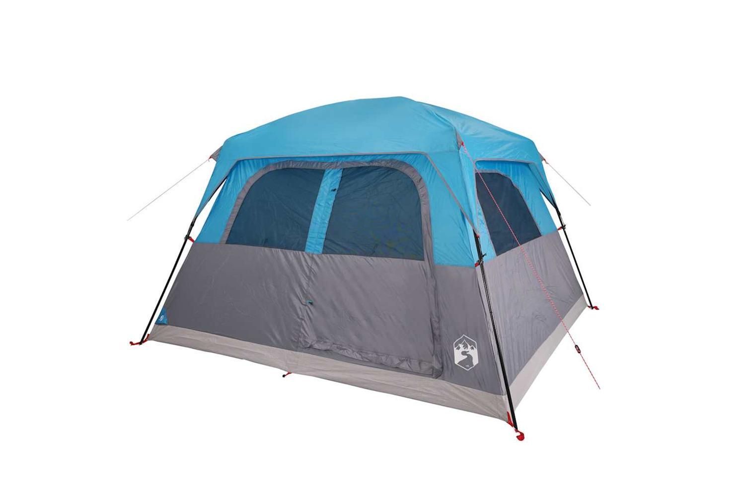 Vidaxl Family Tent Cabin 6-person Blue Waterproof-4