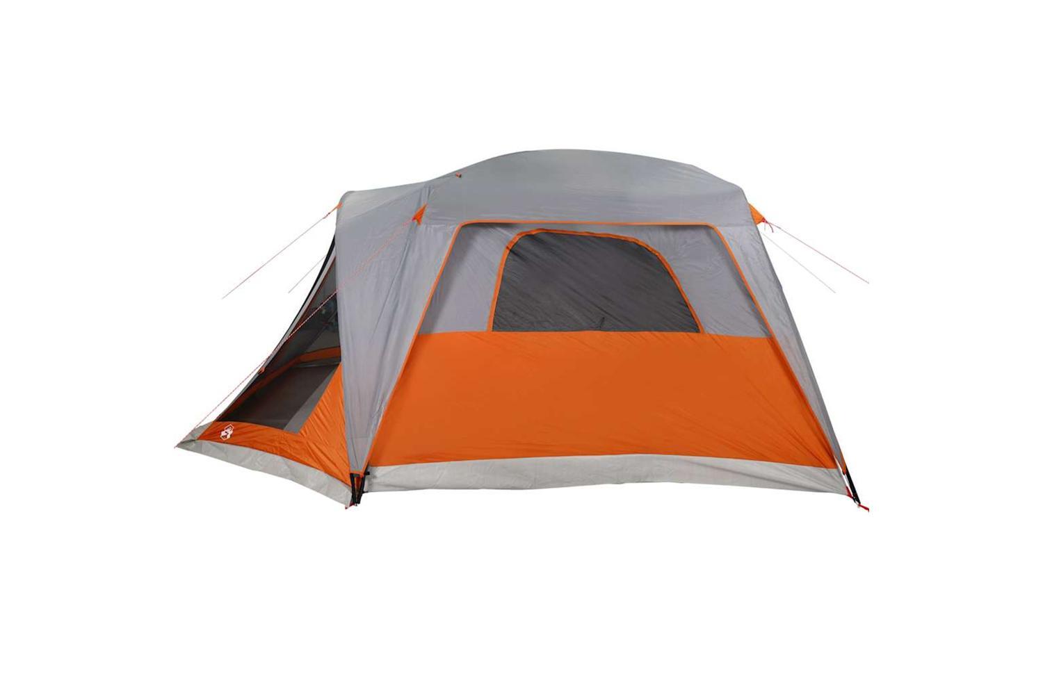 Vidaxl Family Tent With Porch 6-person Grey And Orange Waterproof-8