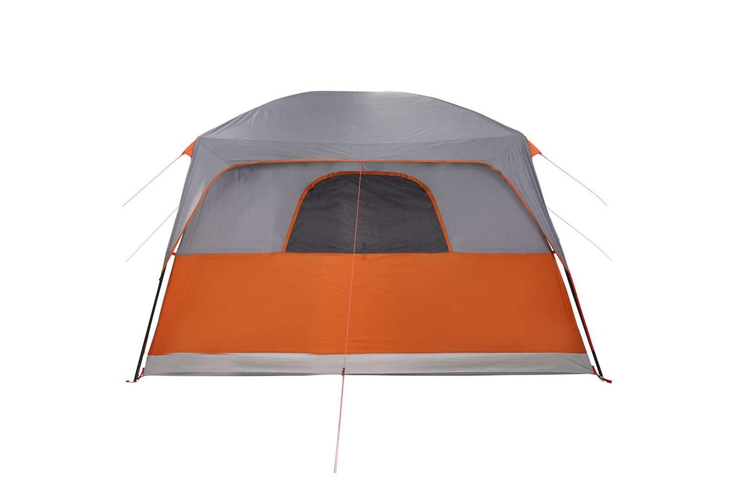 Vidaxl Family Tent With Porch 6-person Grey And Orange Waterproof-9