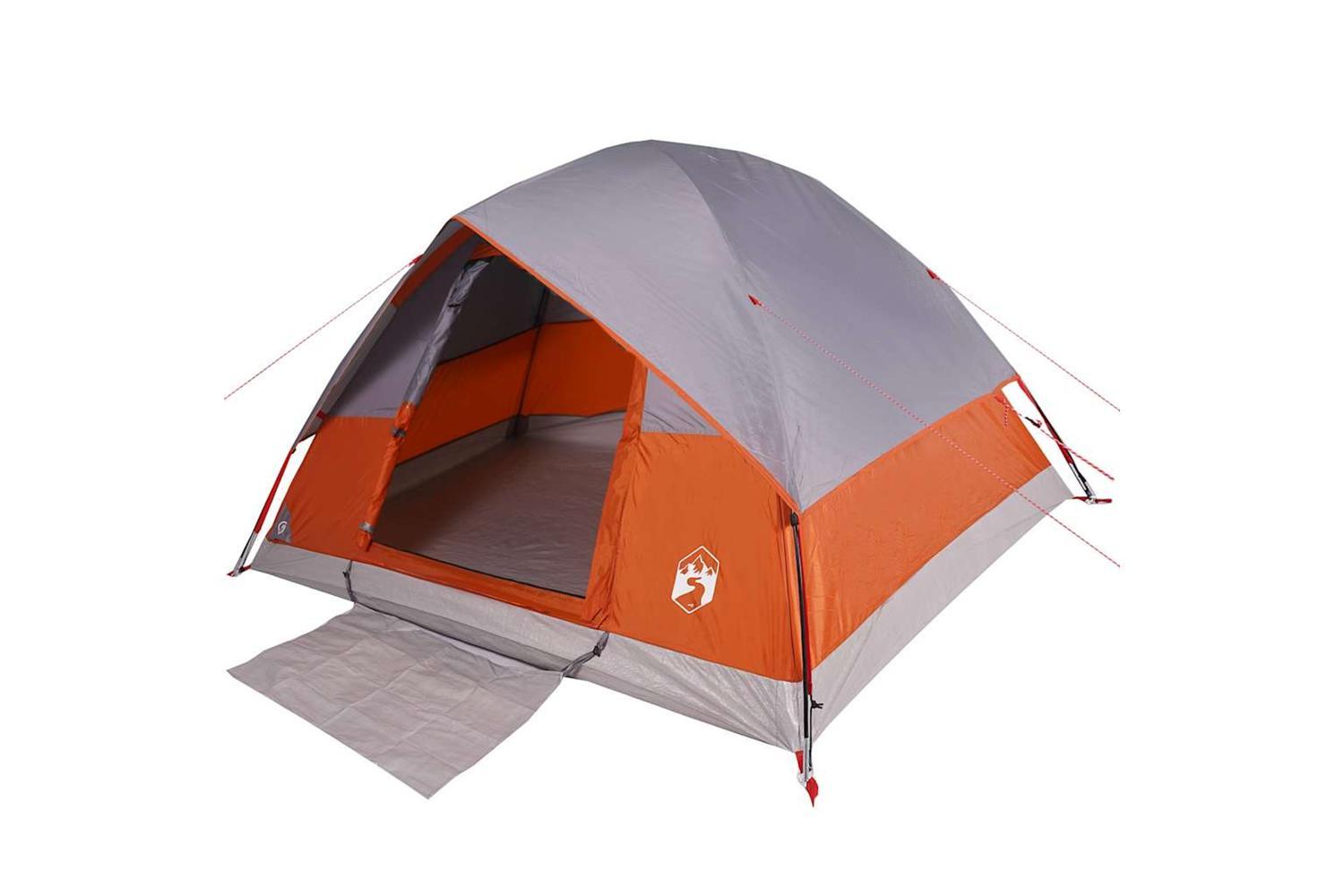 Vidaxl Family Tent Dome 6-person Orange Waterproof-6