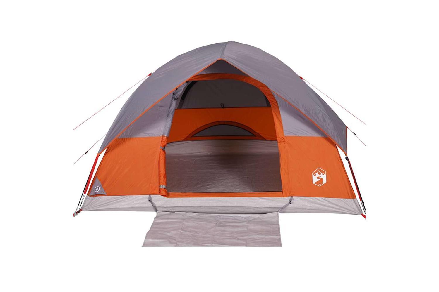 Vidaxl Family Tent Dome 6-person Orange Waterproof-7