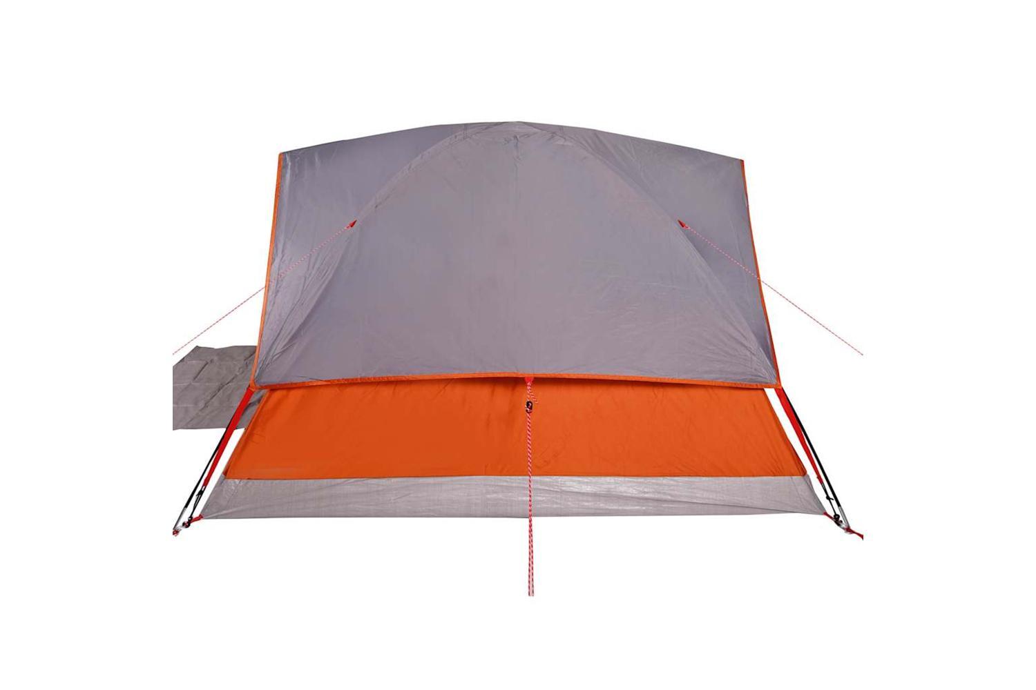 Vidaxl Family Tent Dome 6-person Orange Waterproof-8