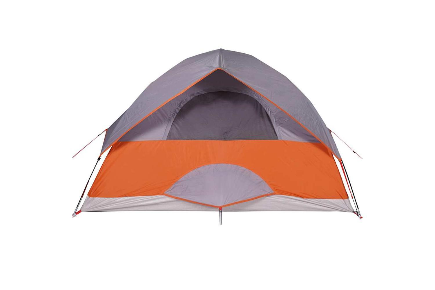 Vidaxl Family Tent Dome 6-person Orange Waterproof-9