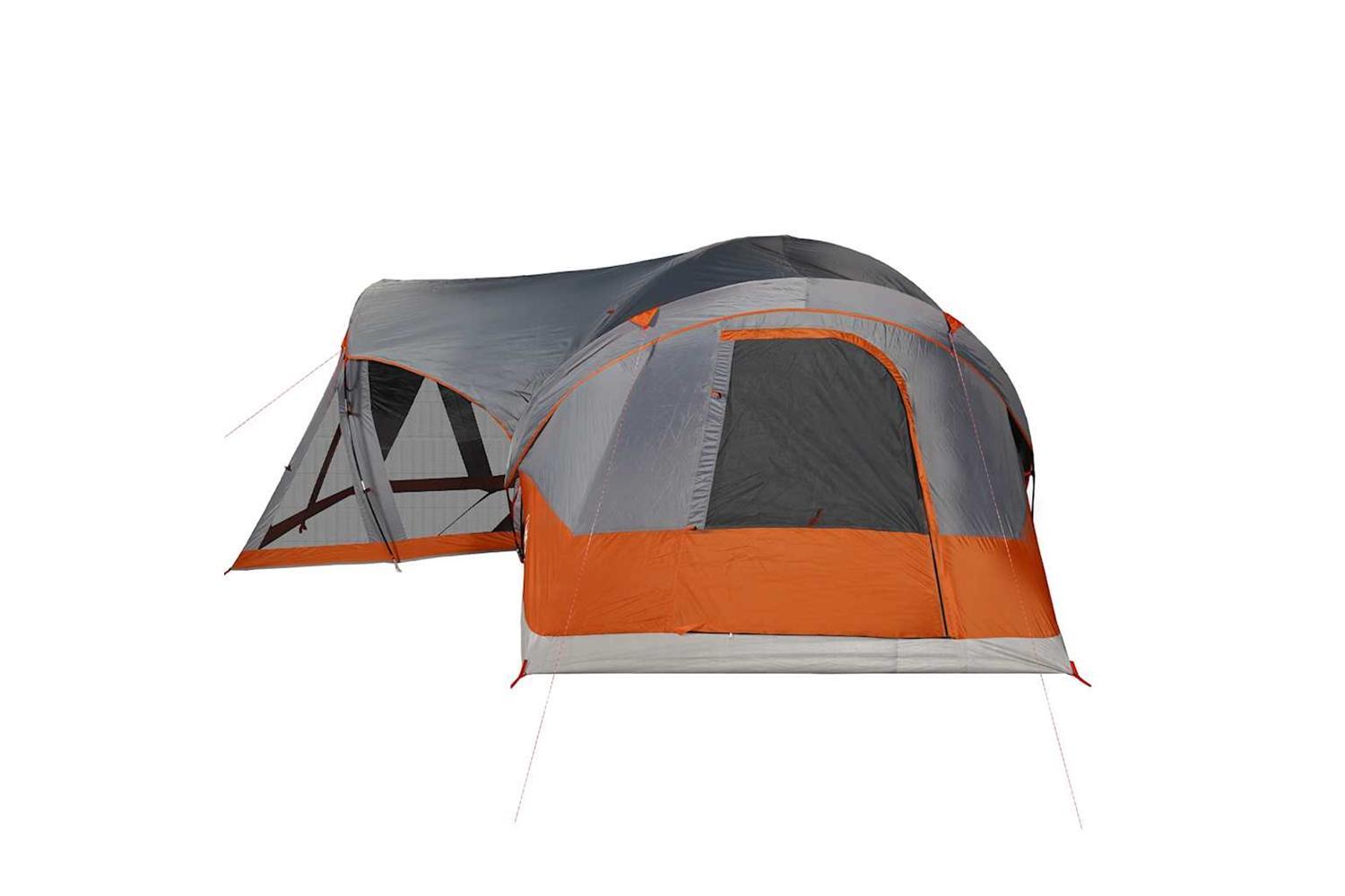 Vidaxl Family Tent Tipi 8-person Grey And Orange Waterproof-8