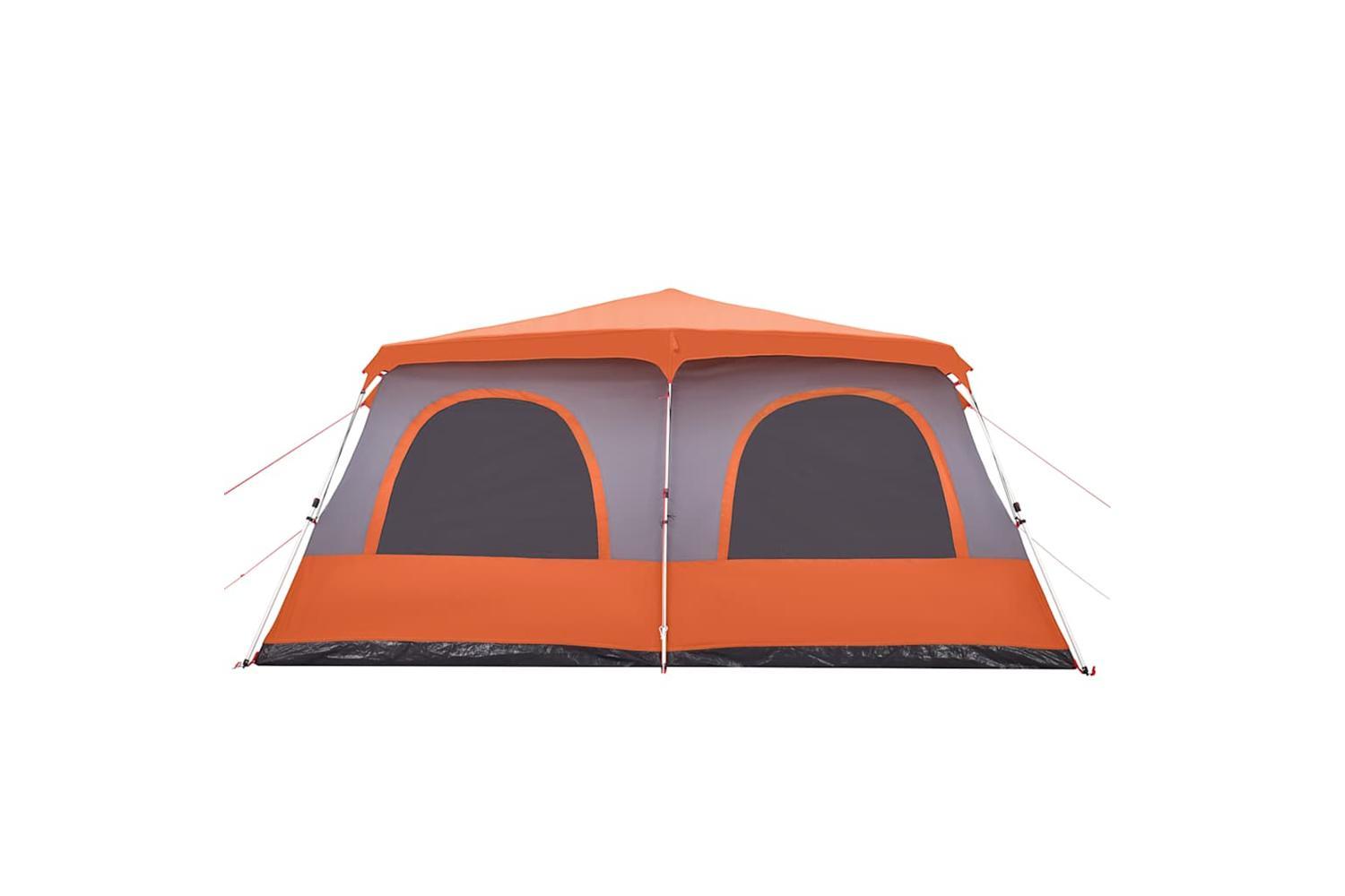 Vidaxl Family Tent Dome 10-person Grey And Orange Quick Release-7
