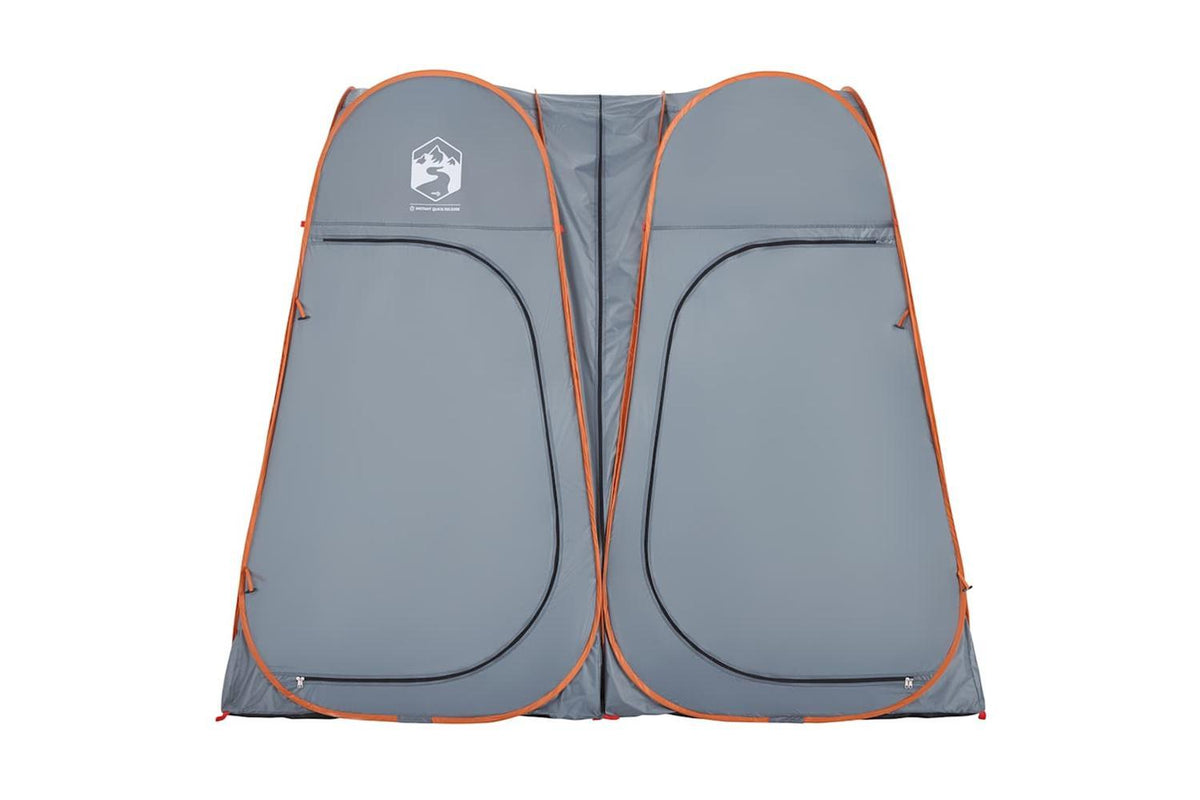 Vidaxl Privacy Tent Grey And Orange Pop-up Waterproof-4
