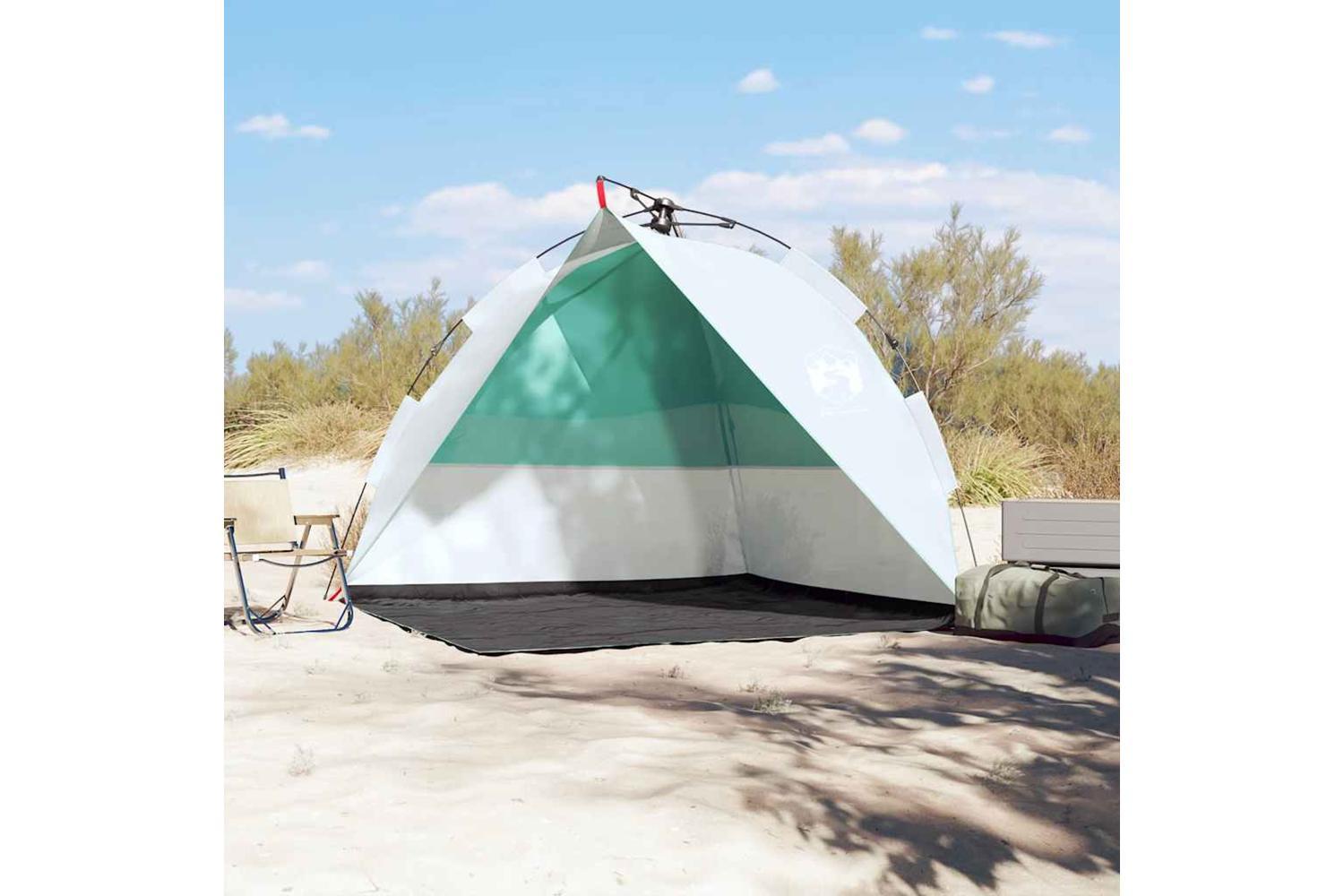 Vidaxl Beach Tent Sea Green Quick Release Waterproof-3