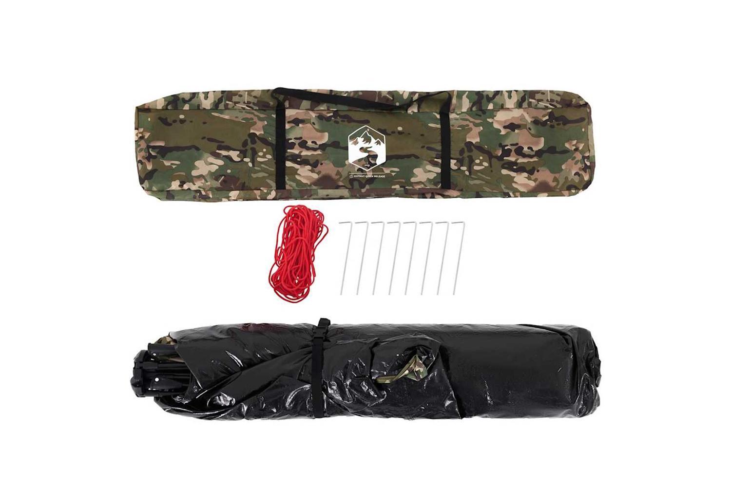 Vidaxl Fishing Tent 4-person Camouflage Quick Release-9