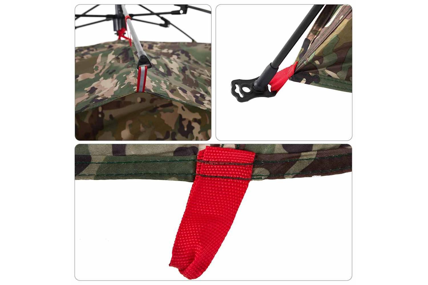 Vidaxl Fishing Tent 4-person Camouflage Quick Release-10
