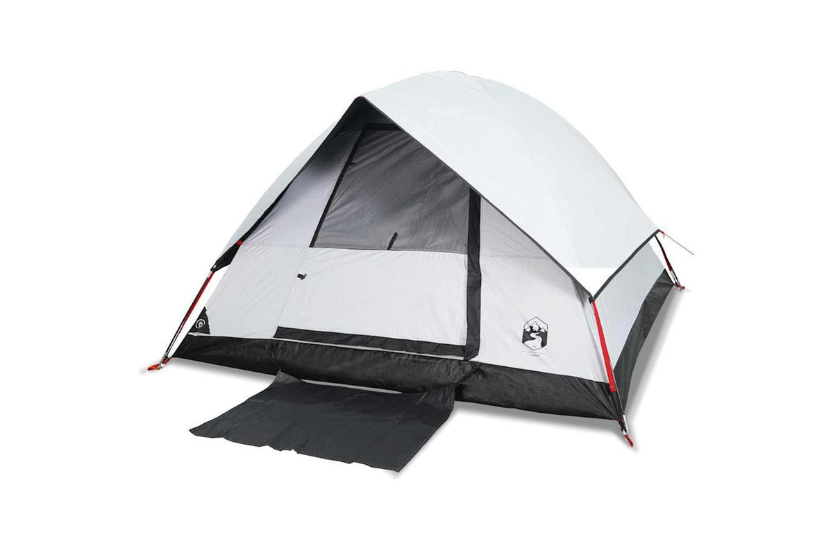 Vidaxl Camping Tent Dome 2-person White Blackout Fabric Waterproof-2