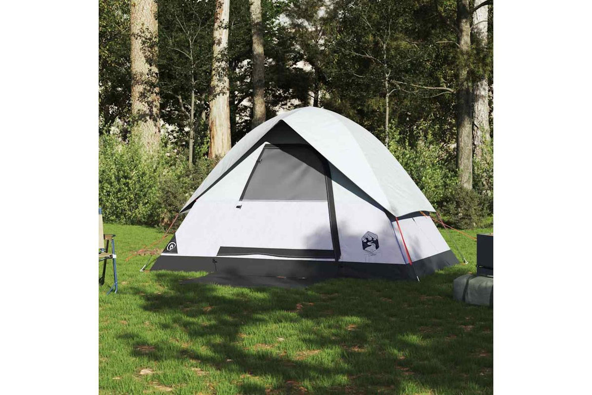 Vidaxl Camping Tent Dome 2-person White Blackout Fabric Waterproof-3