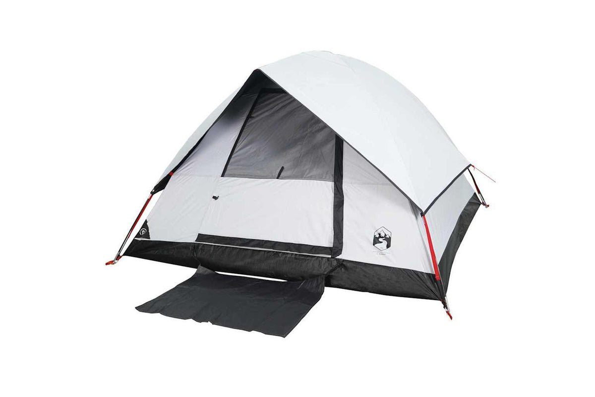 Vidaxl Camping Tent Dome 2-person White Blackout Fabric Waterproof-4