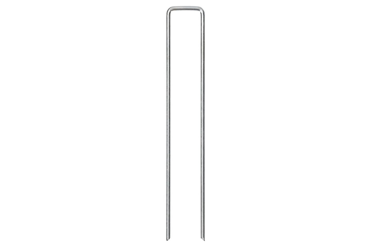 Vidaxl Ground Pegs U Shape 25 Pcs 20x4 Cm Galvanised Steel-3
