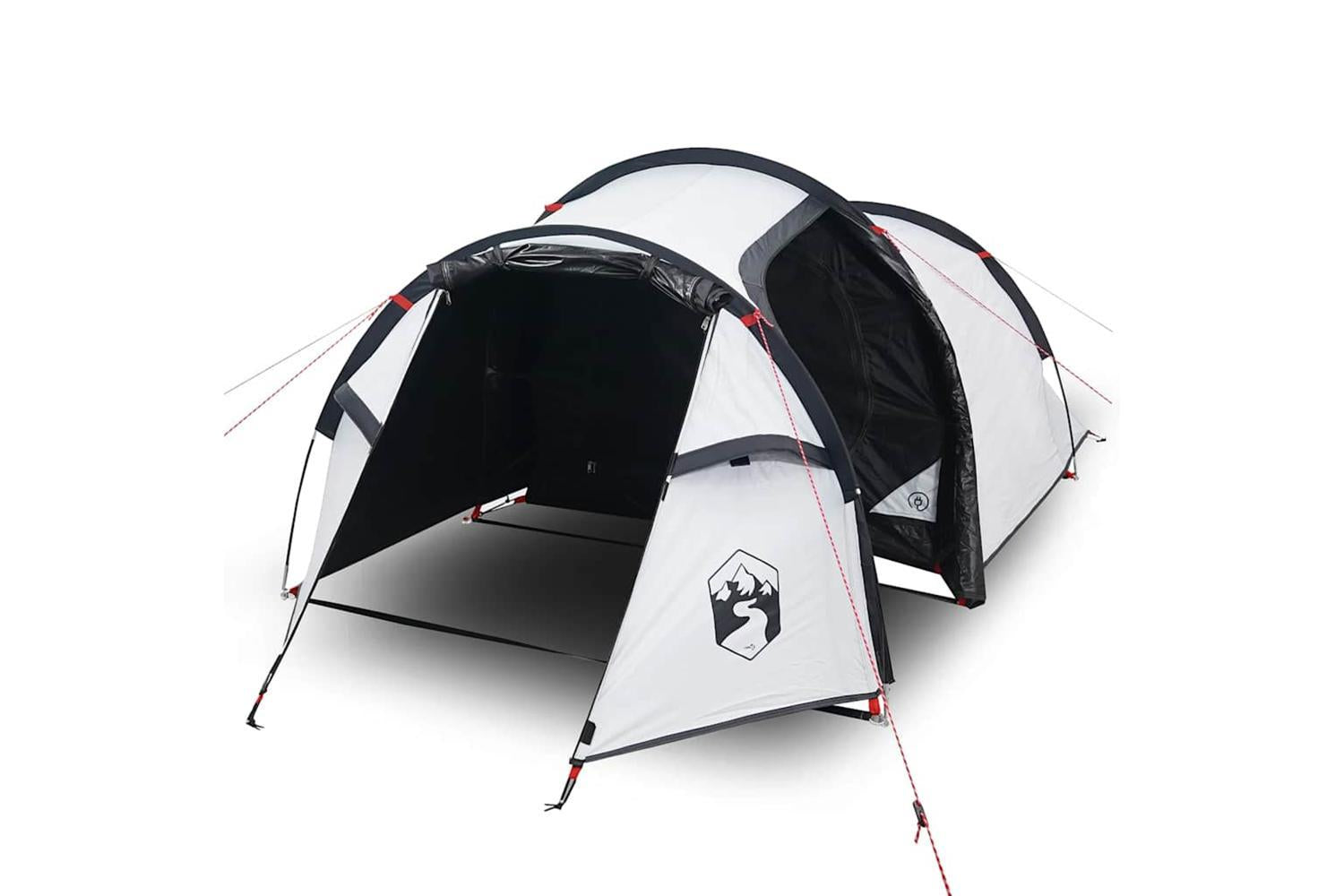 Vidaxl Camping Tent Tunnel 3-person White Blackout Fabric Waterproof-2