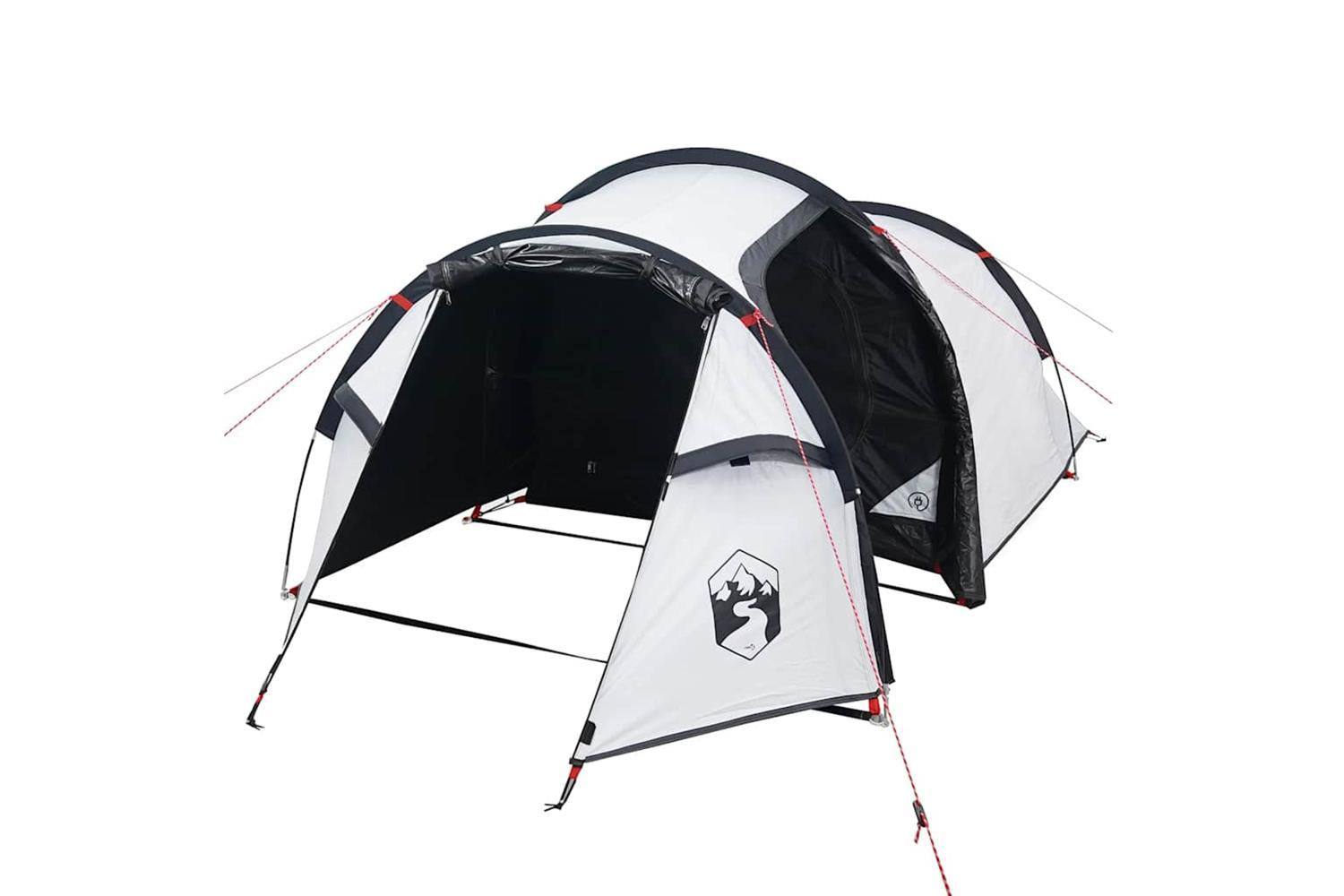 Vidaxl Camping Tent Tunnel 3-person White Blackout Fabric Waterproof-4