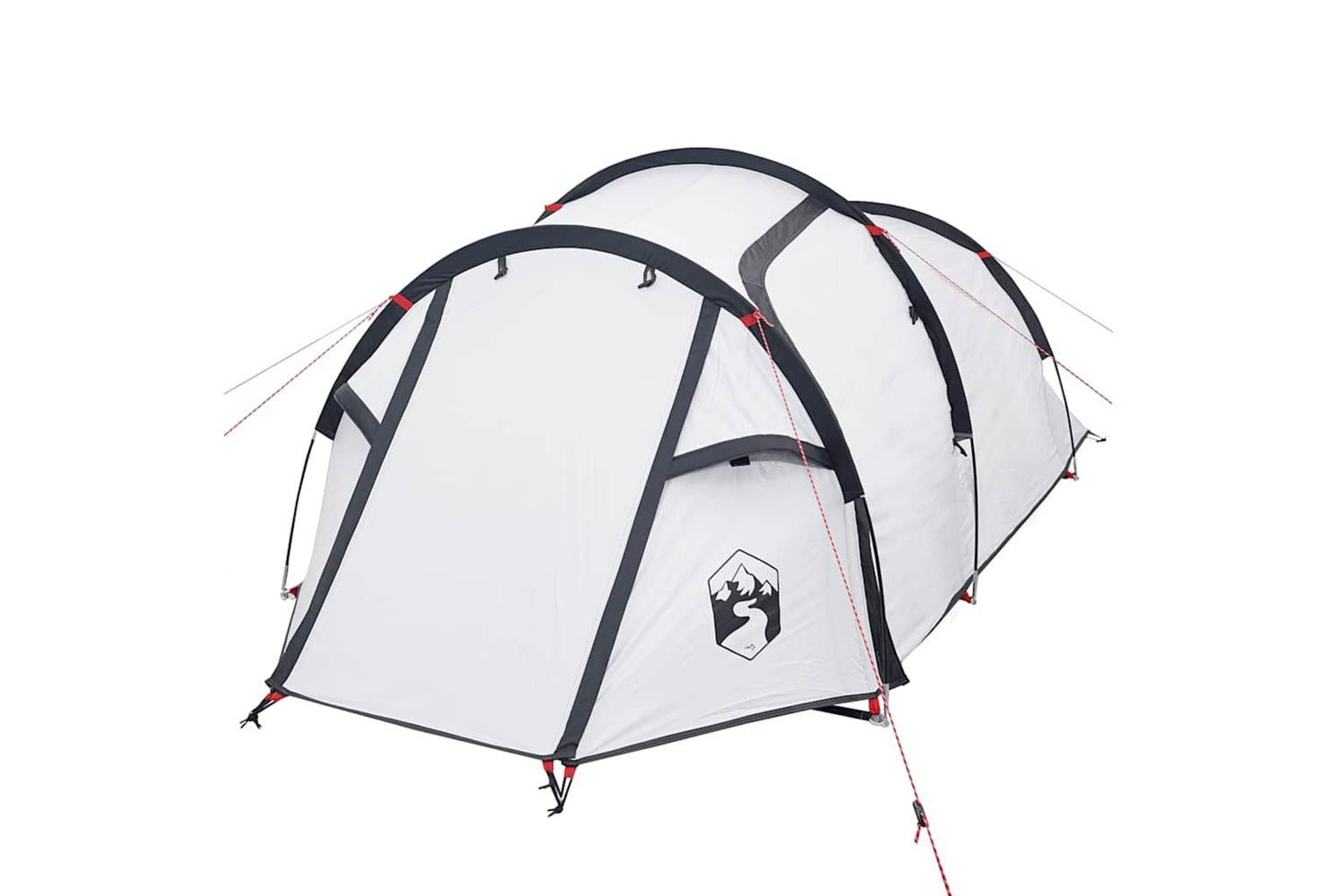 Vidaxl Camping Tent Tunnel 3-person White Blackout Fabric Waterproof-5