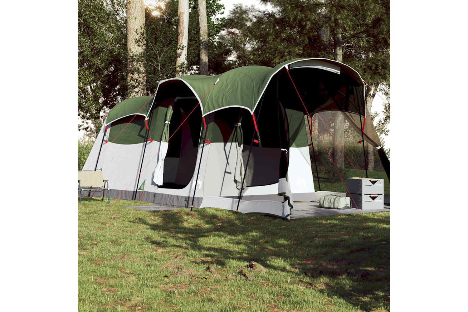 Vidaxl Family Tent Tunnel 8-person Green Waterproof-3