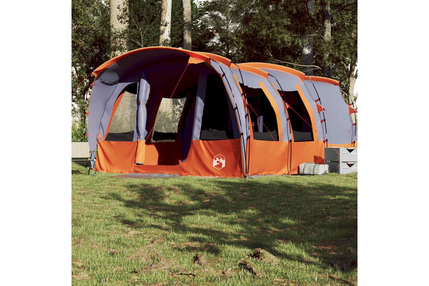 Vidaxl Family Tent Tunnel 8-person Grey Waterproof-4