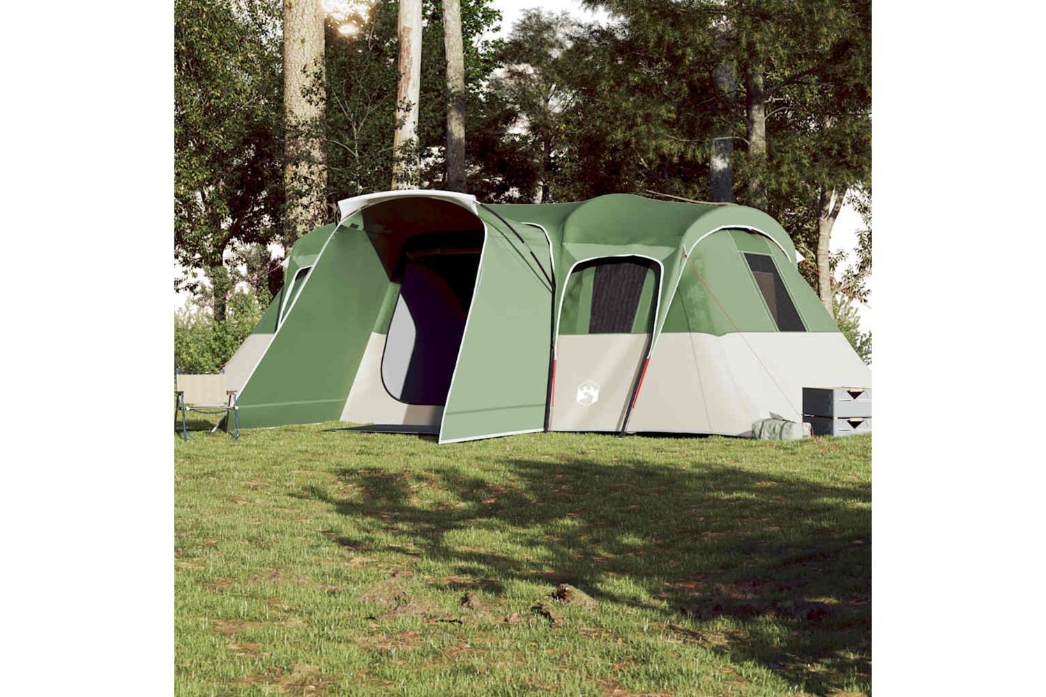 Vidaxl Family Tent Tunnel 16-person Green Waterproof-3