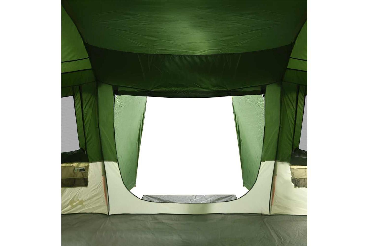 Vidaxl Family Tent Tunnel 16-person Green Waterproof-10
