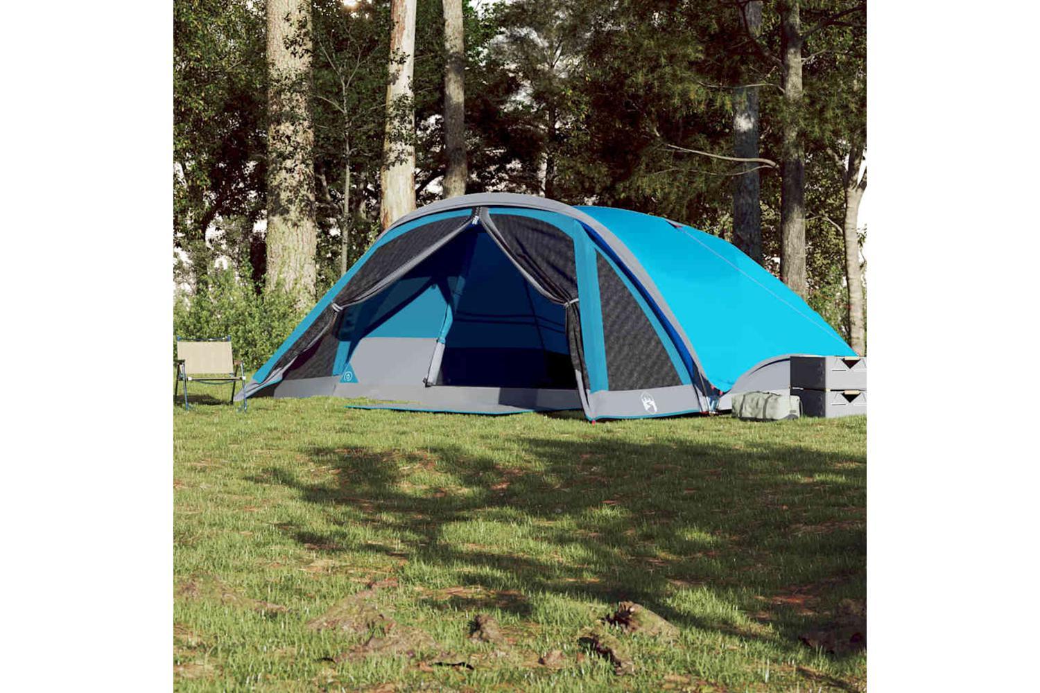 Vidaxl Family Tent Cabin 6-person Blue Waterproof-4