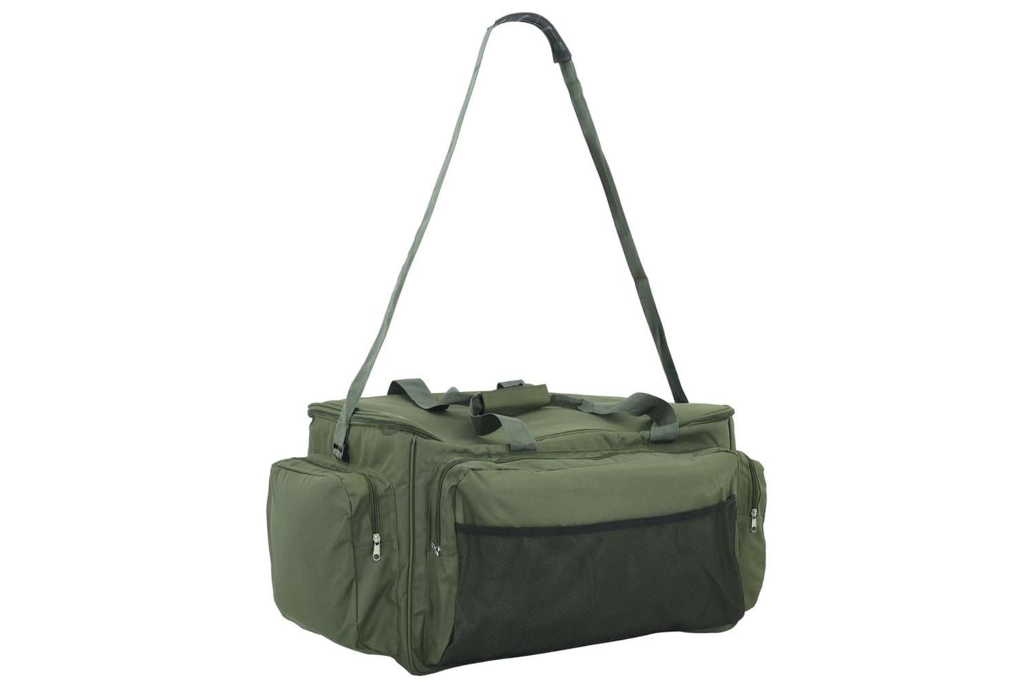 Vidaxl Fishing Bag Waterproof Dark Green Oxford Fabric-2