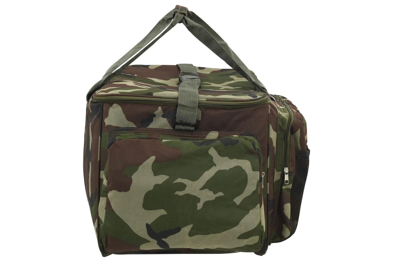 Vidaxl Fishing Bag Waterproof Green Camouflage Oxford Fabric-5