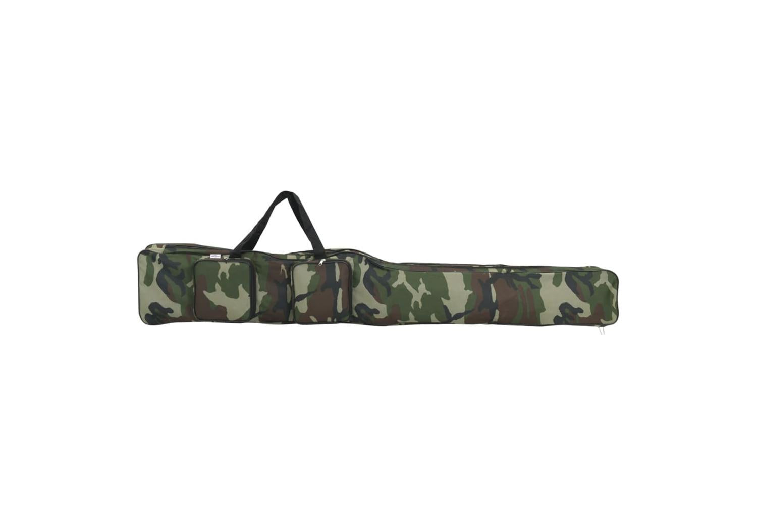 Vidaxl Fishing Rod Bag Green Camouflage 160 Cm Oxford Fabric