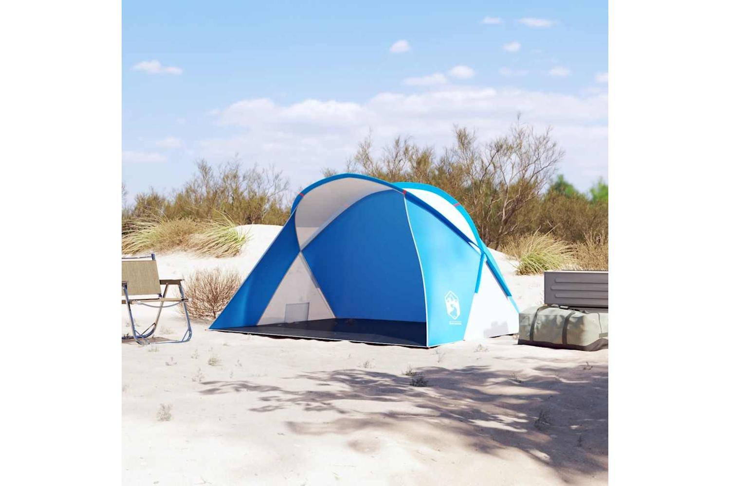 Vidaxl Beach Tent 2-person Azure Blue Pop-up Waterproof-3