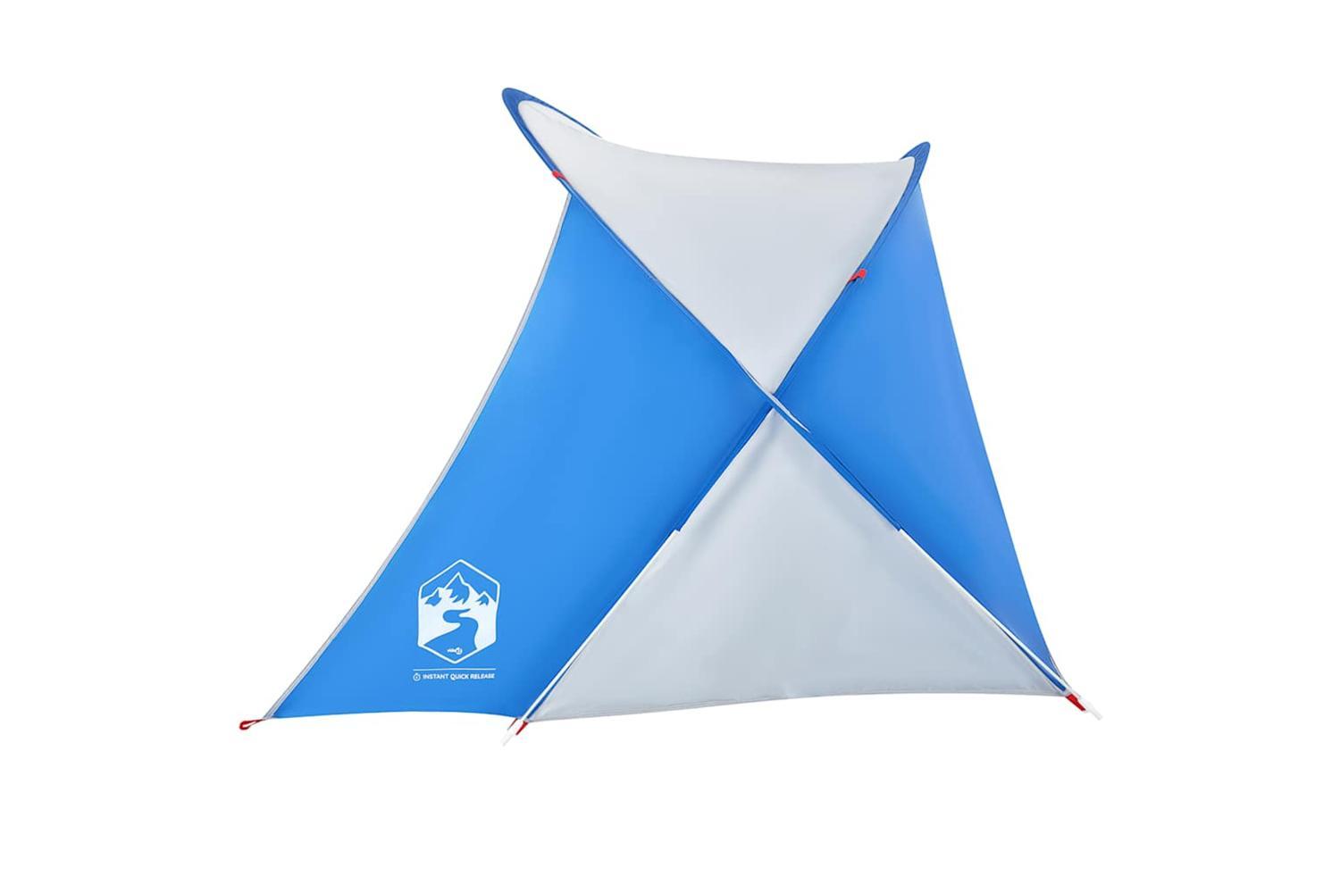Vidaxl Beach Tent 2-person Azure Blue Pop-up Waterproof-6
