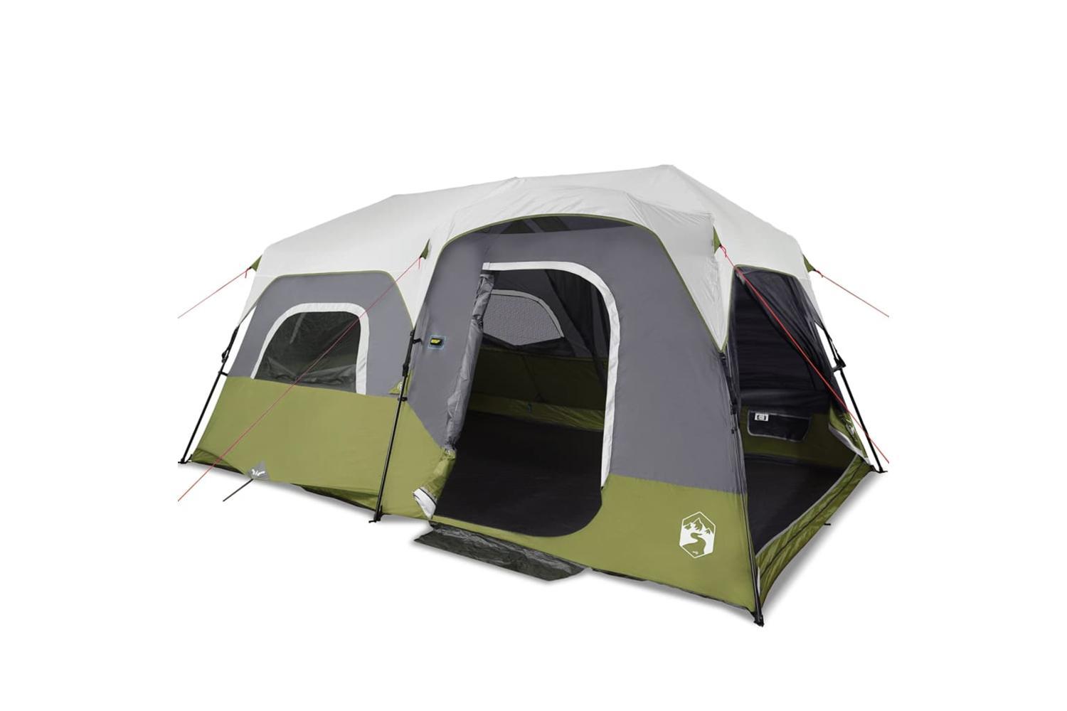 Vidaxl Family Tent With Led 9-person Light Green Quick Release-2